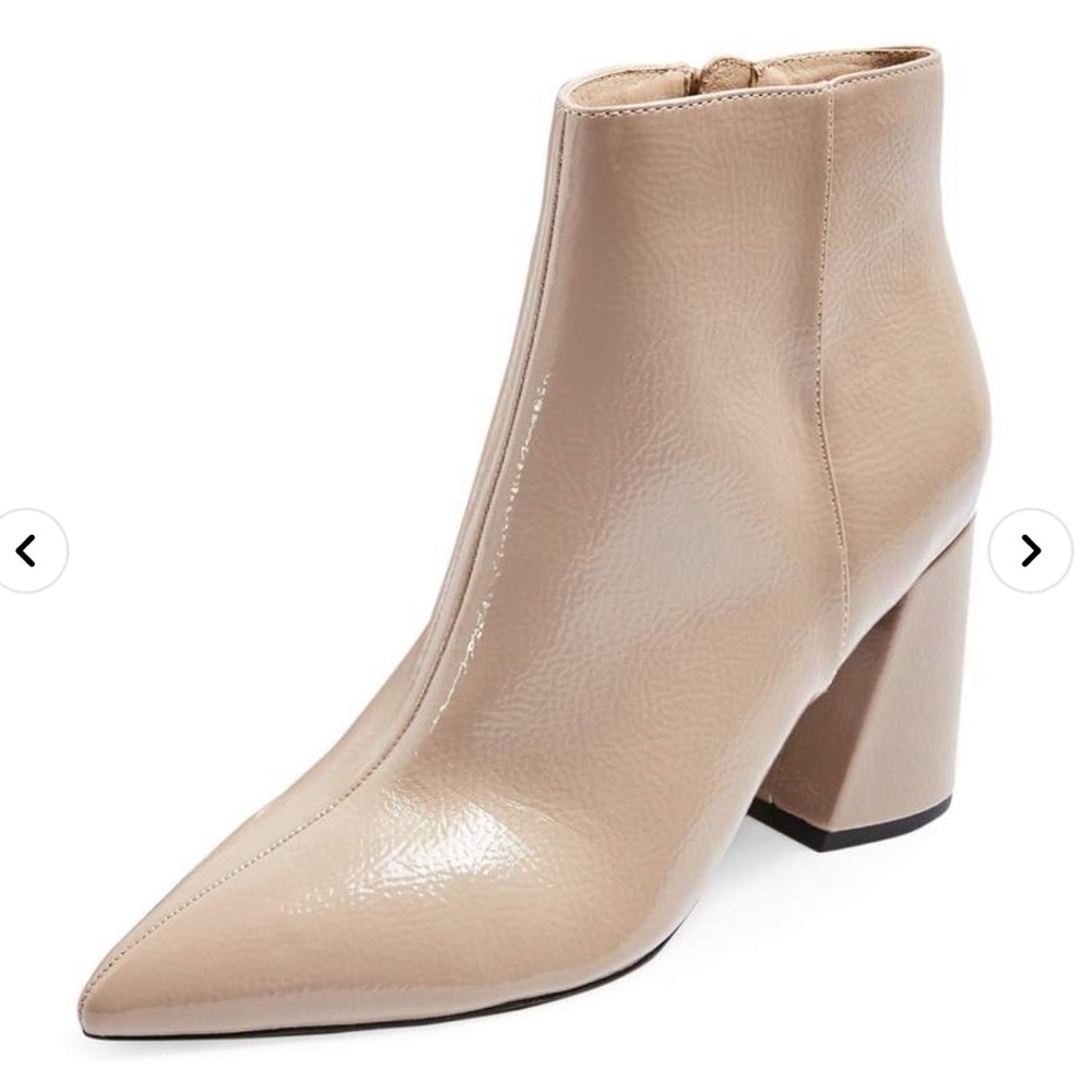 NEW!Topshop Nude Hackney Pointed Toe Booties Size 42 - Picture 2 of 8